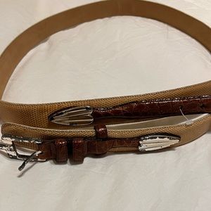 GIORGIOS PALM BEACH MADE IN SPAIN GENUINE CROCODILE BELT SIZE 44. NWT